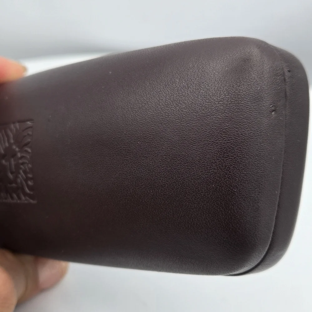 Anne Klein Glasses Clamshell Case in Brown